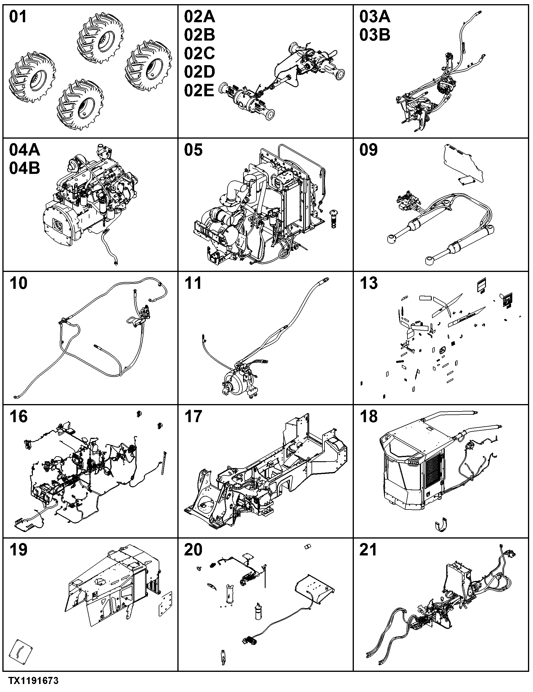 643L Wheeled Feller Buncher (PIN: 1DW643LX_ _C666898- )