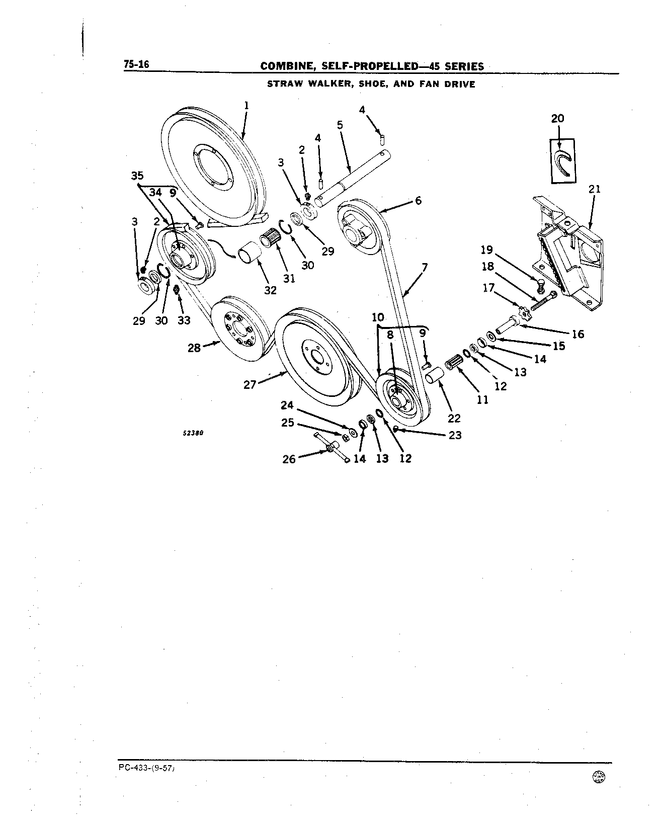 Grain Tank Loading Auger Straw Walker, Shoe and Fan