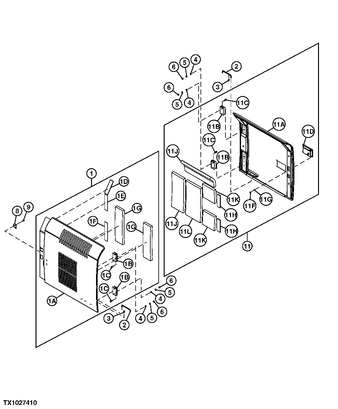 Cover, Cooling and Hydraulic Compartment Doors