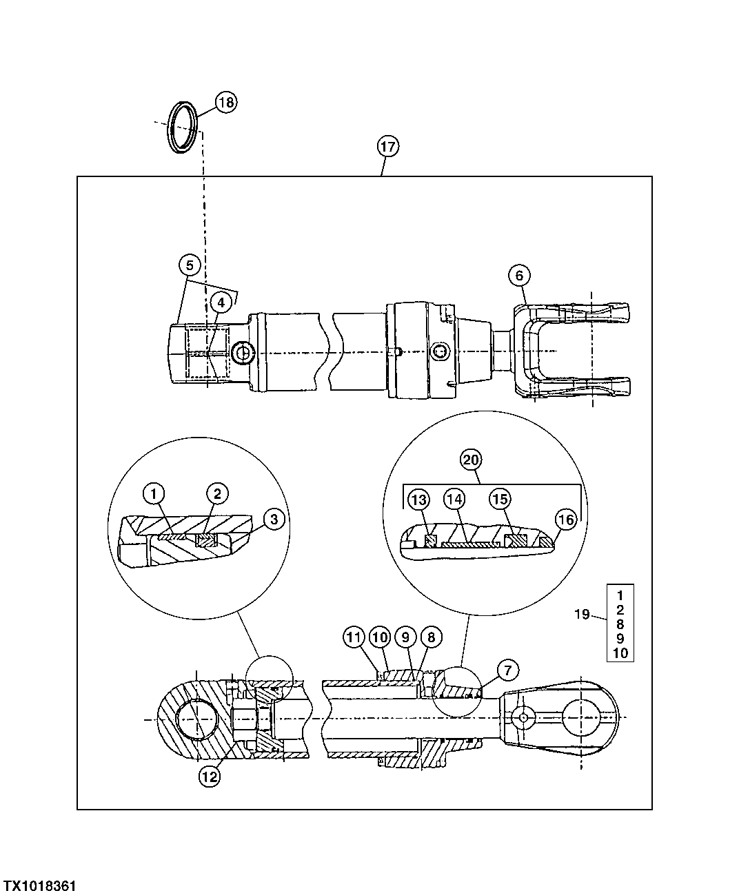 Bucket Cylinder (For Use With Tool Carrier or Log Loader)
