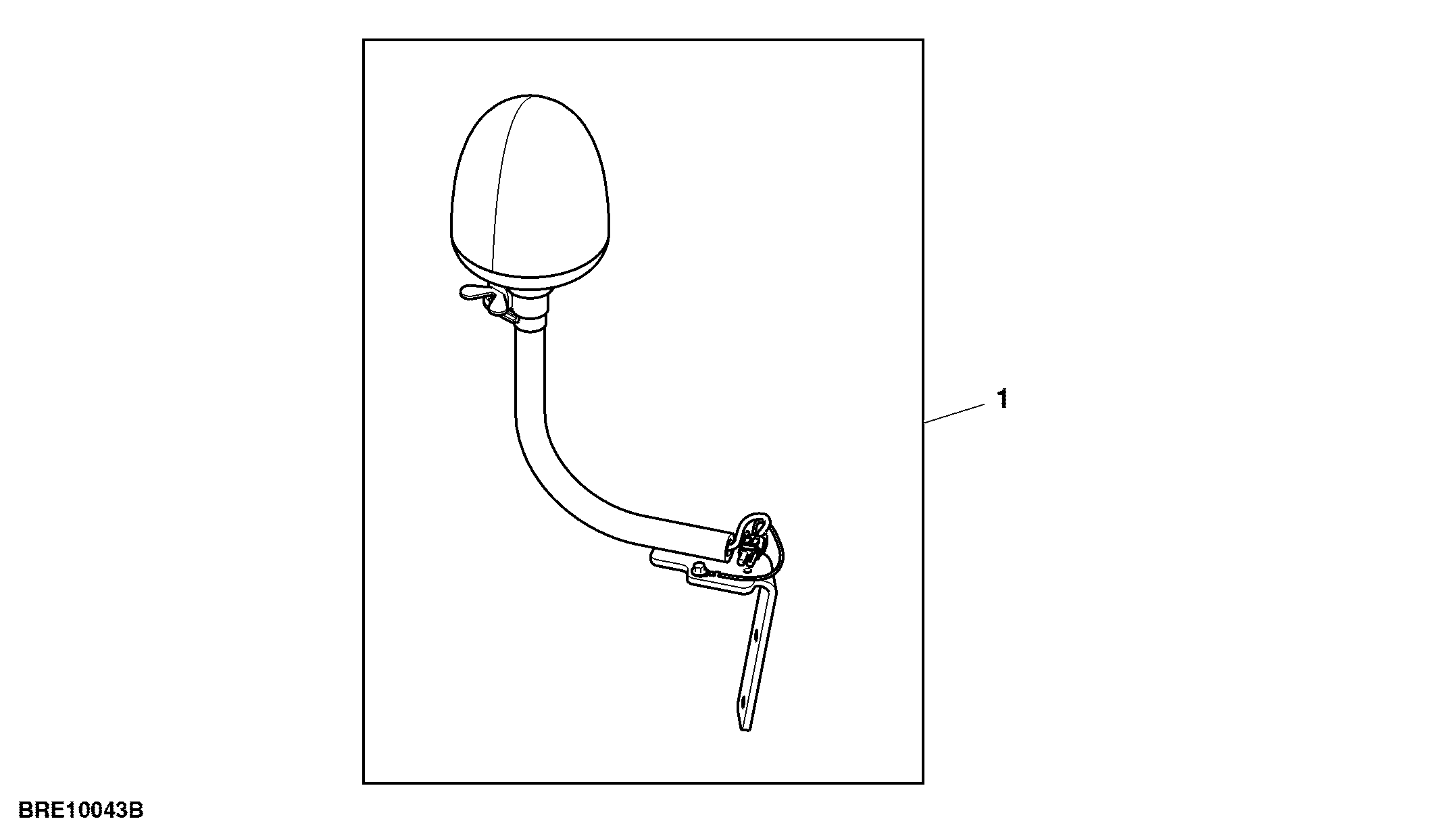 Rotary Beacon Light, RH, Attachment