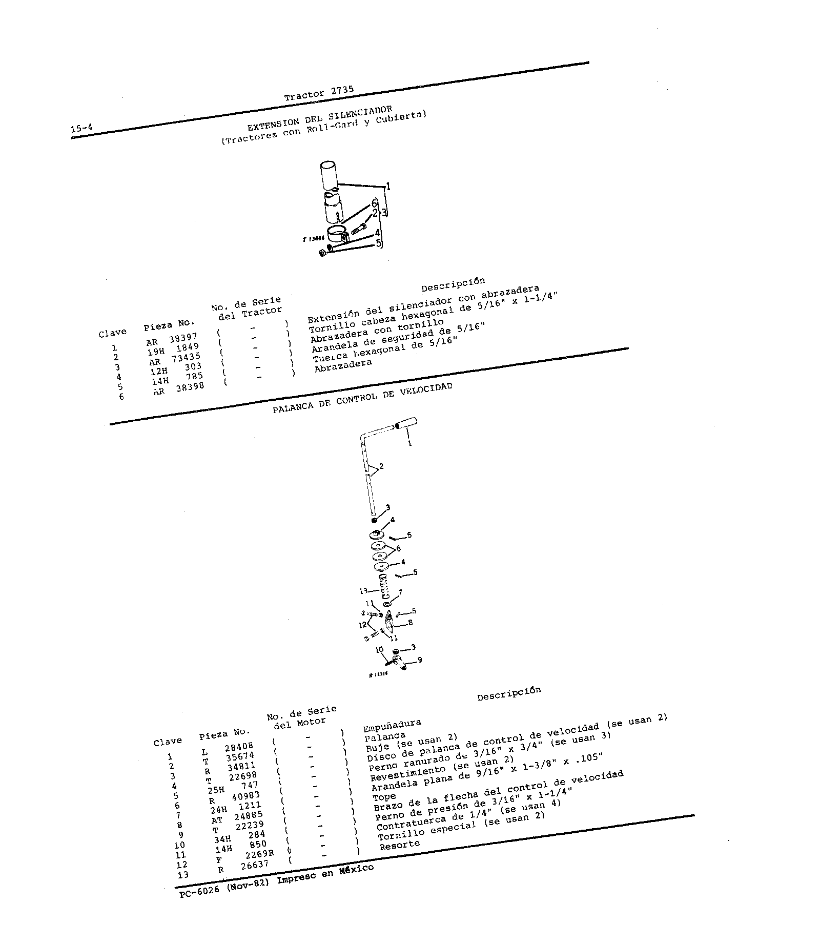 Control de Velocidad, Palanca del