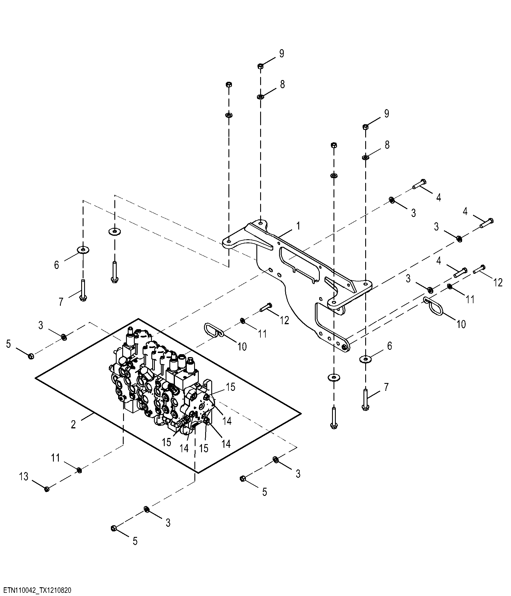 Backhoe Valve, Seven Function Pilot Control