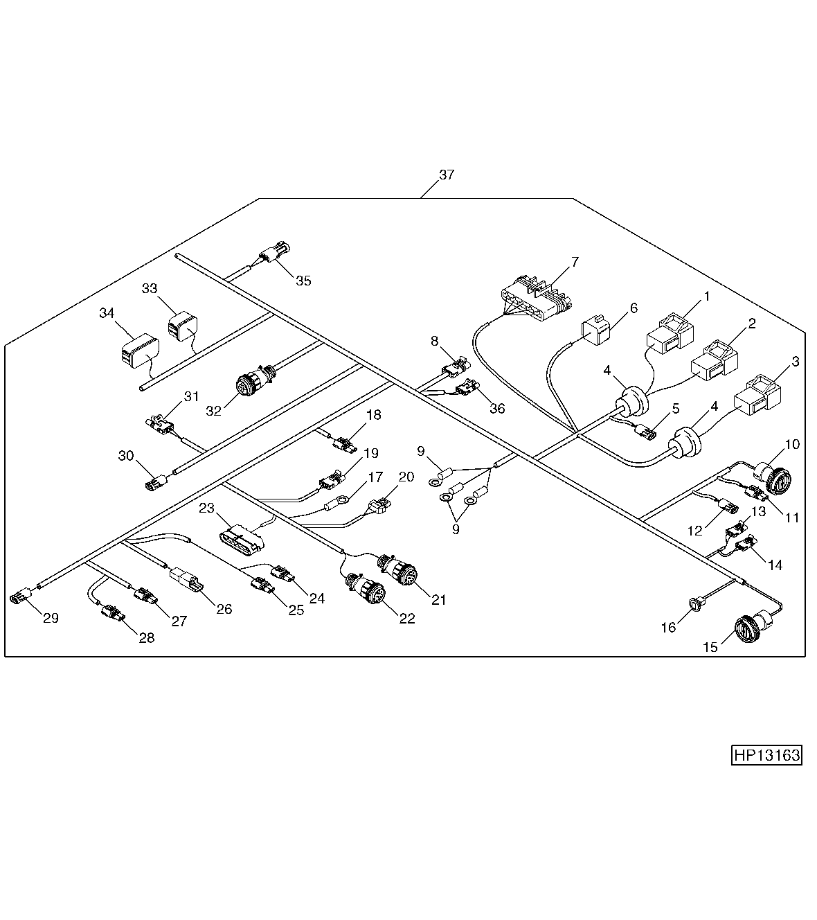 L.H. Main Wiring Harness - Continued ( - 710200)