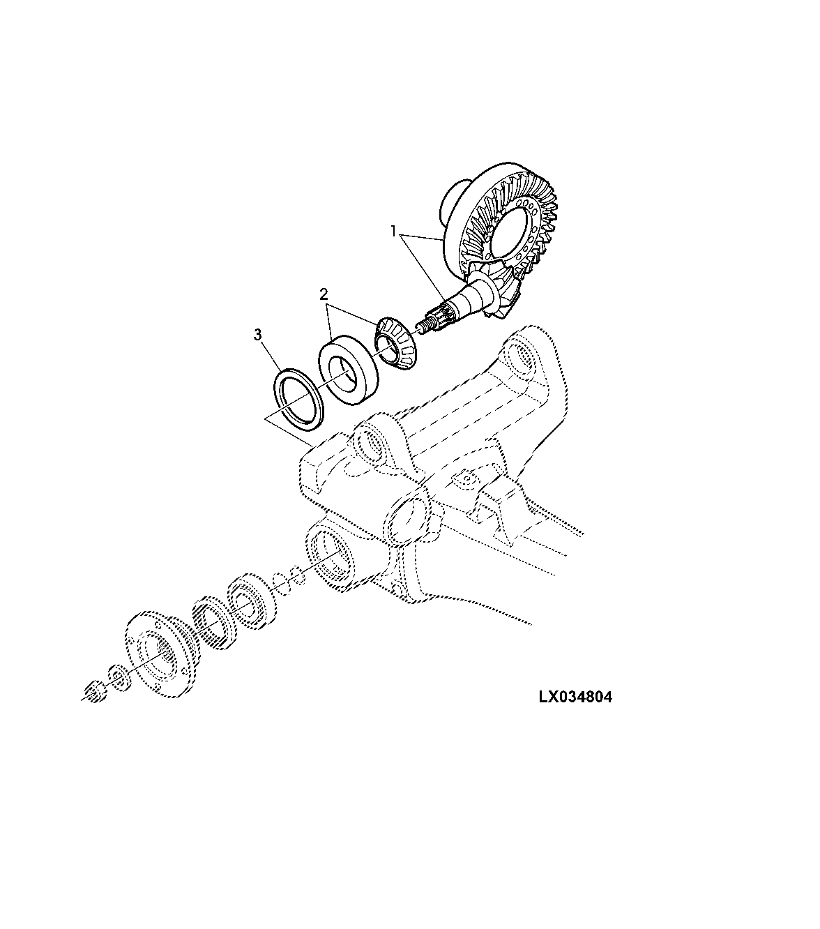 Front Wheel Drive-Axle 733, Bevel Gear Set, HC