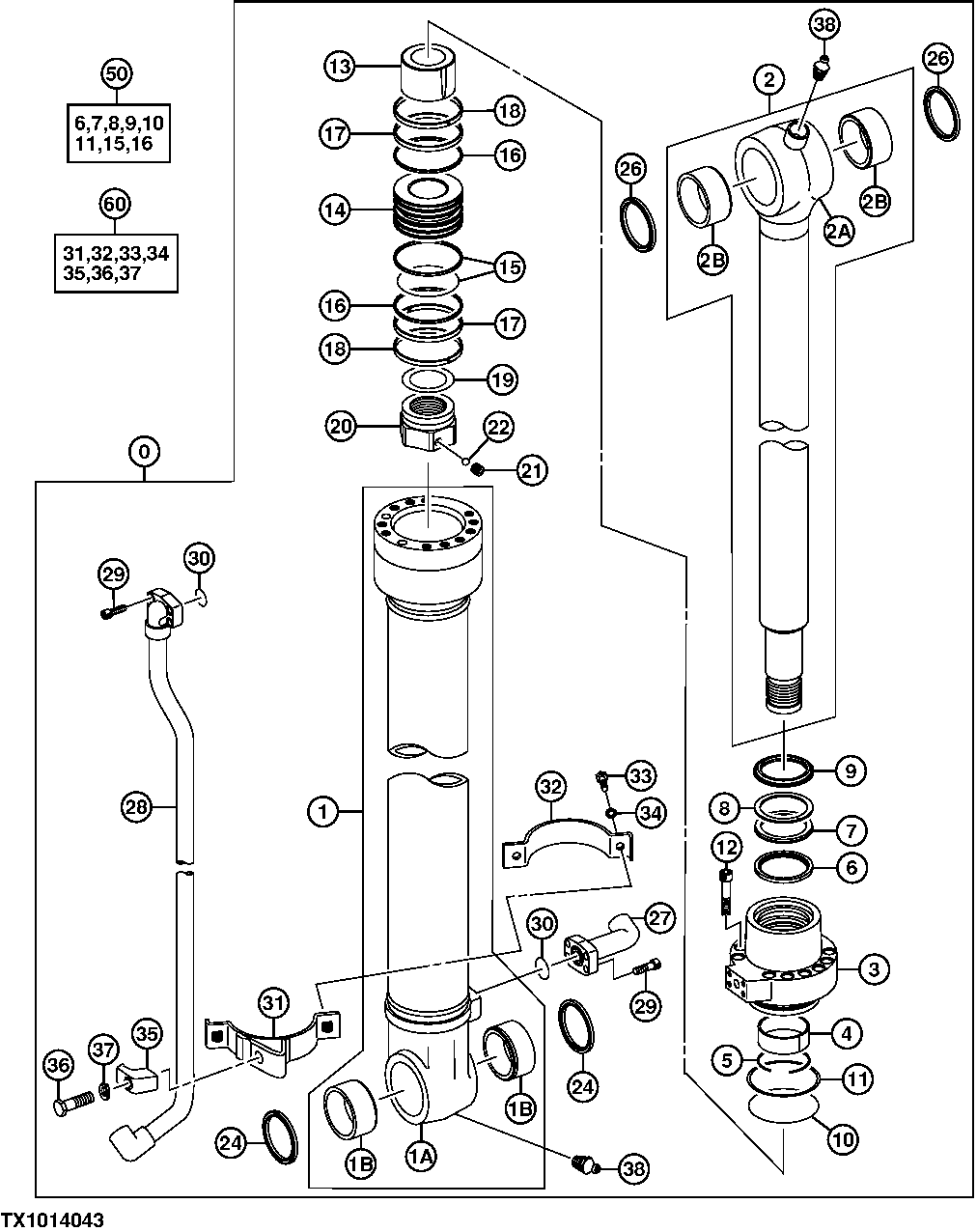 Bucket Cylinder Components (Super Long Front)