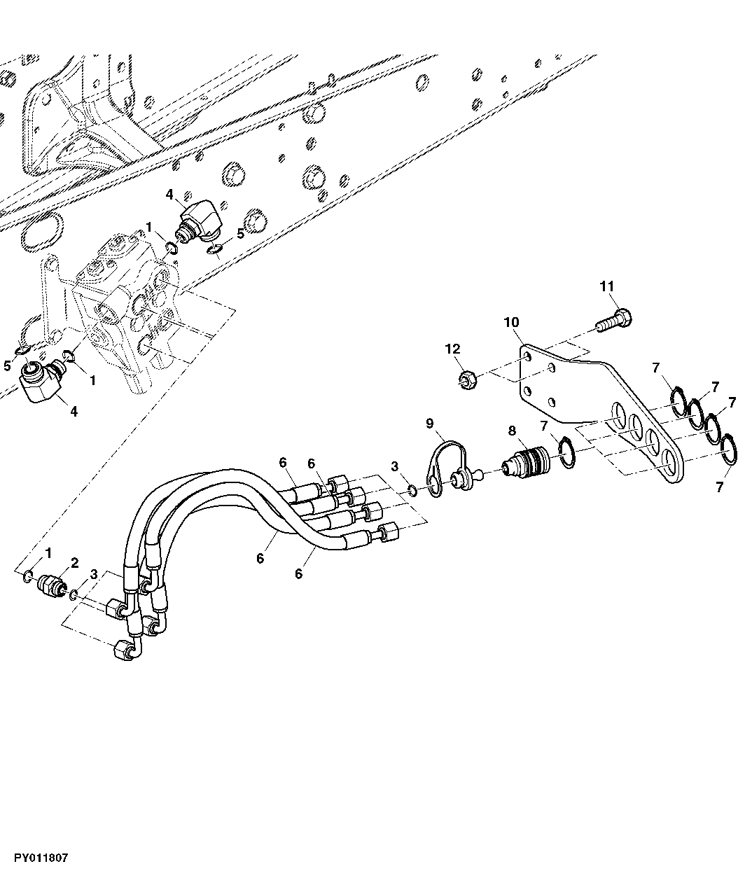 OIL LINES AND QUICK COUPLERS (FRONT LOADER)