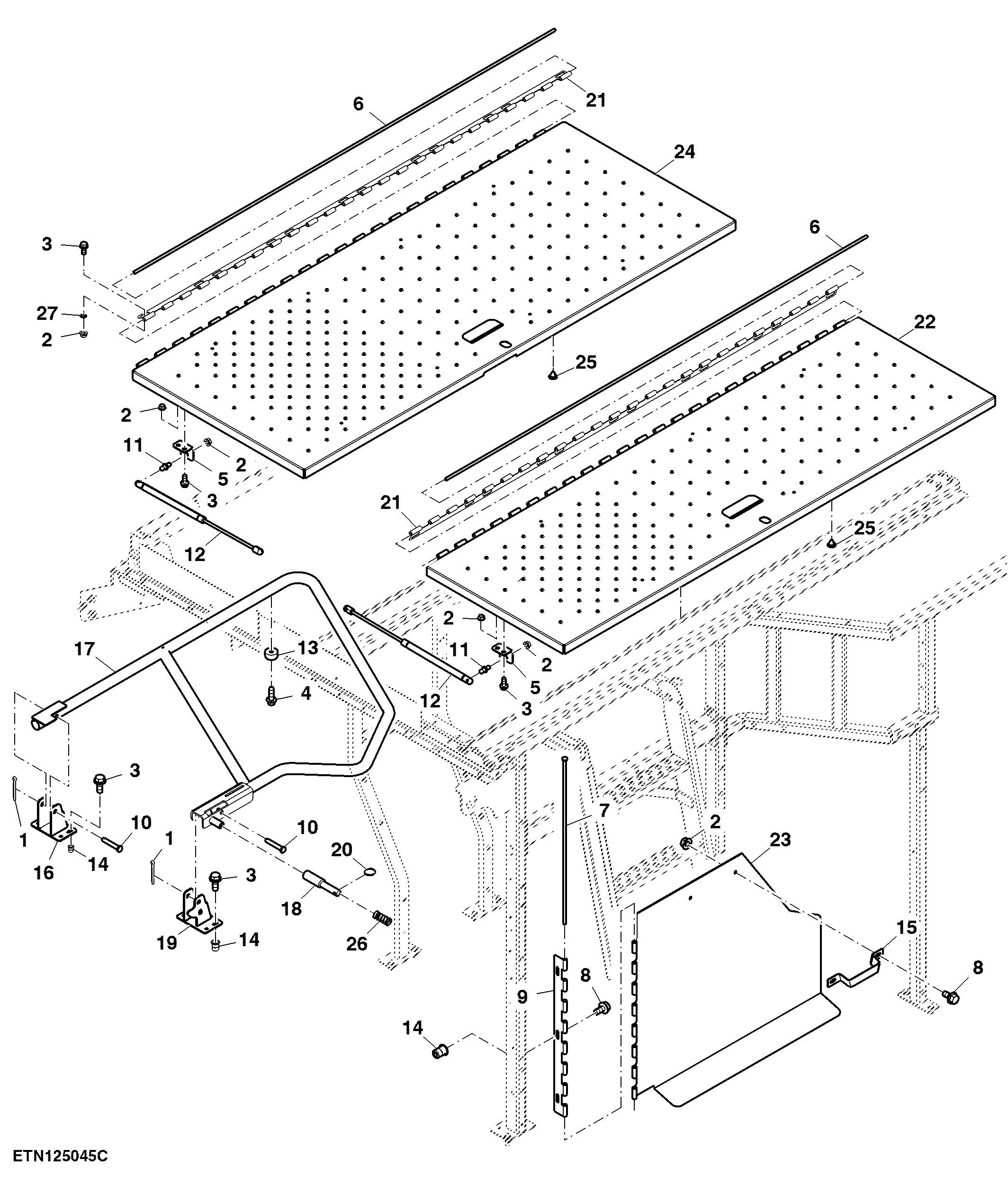 Engine Covers, Top Doors and Handrail (775001 - )