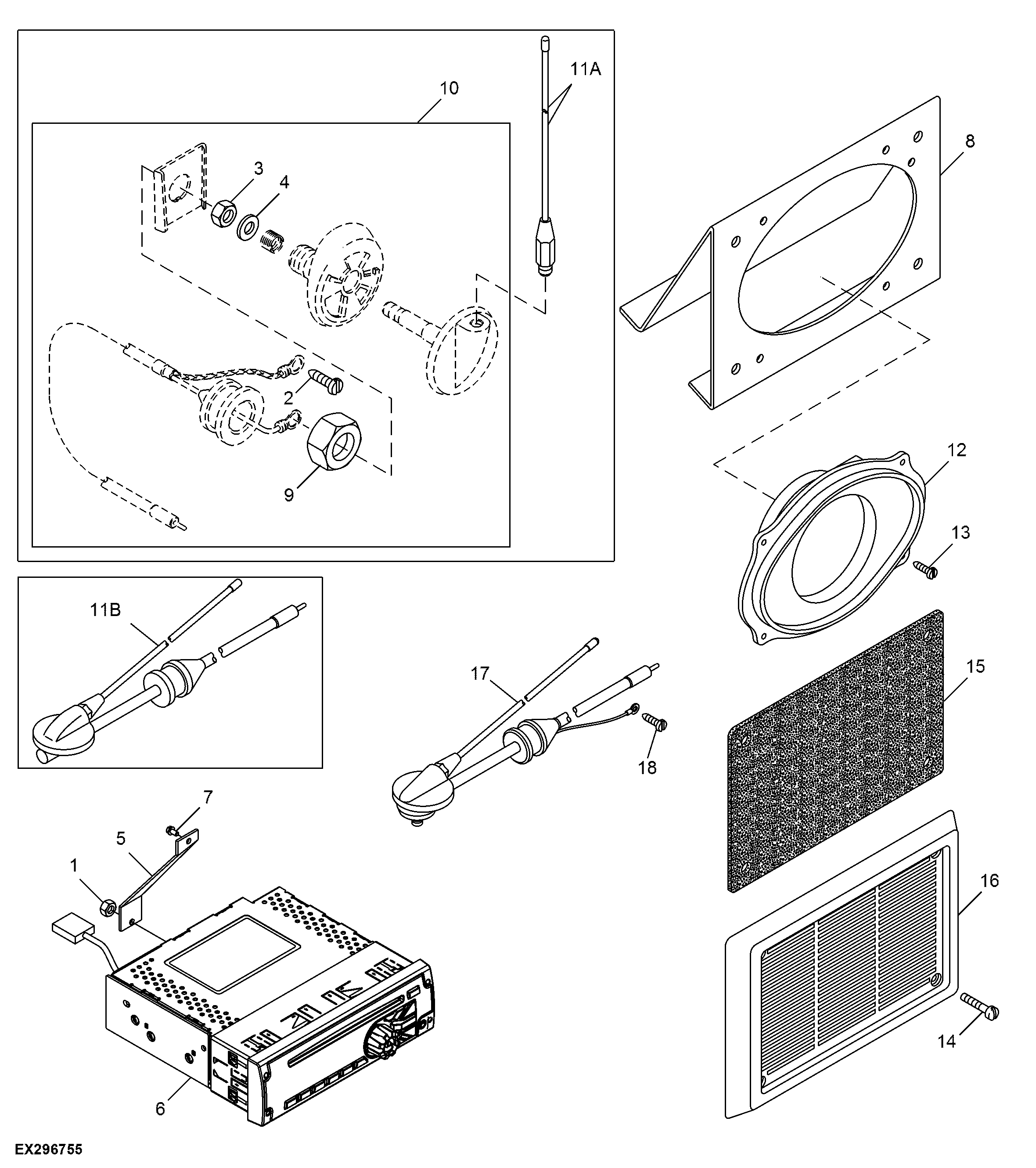 Radio (Delco), Speaker and Antenna ( - 319999)