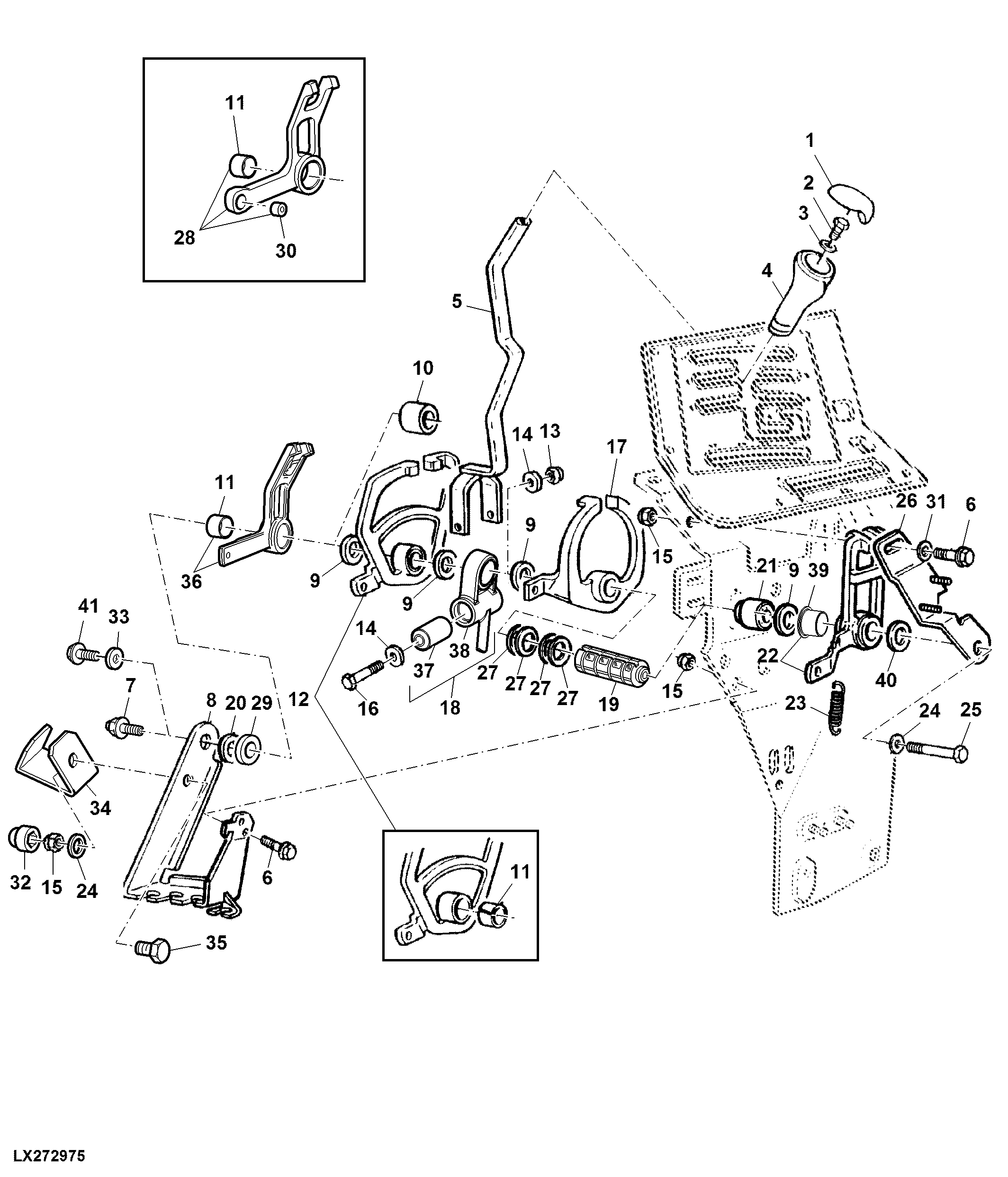 RANGE SHIFTING (POWRQUAD WITH REVERSER CONTROL AT STEERING COLUMN)