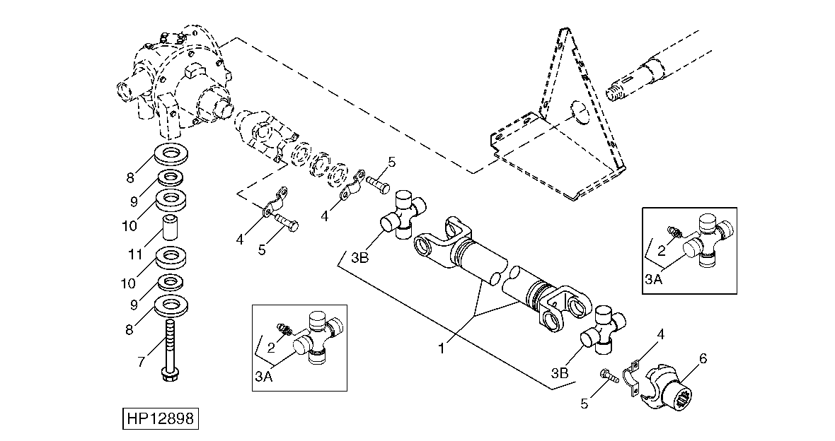 PRIMARY COUNTERSHAFT SUPPORT AND GEARCASE MOUNTING