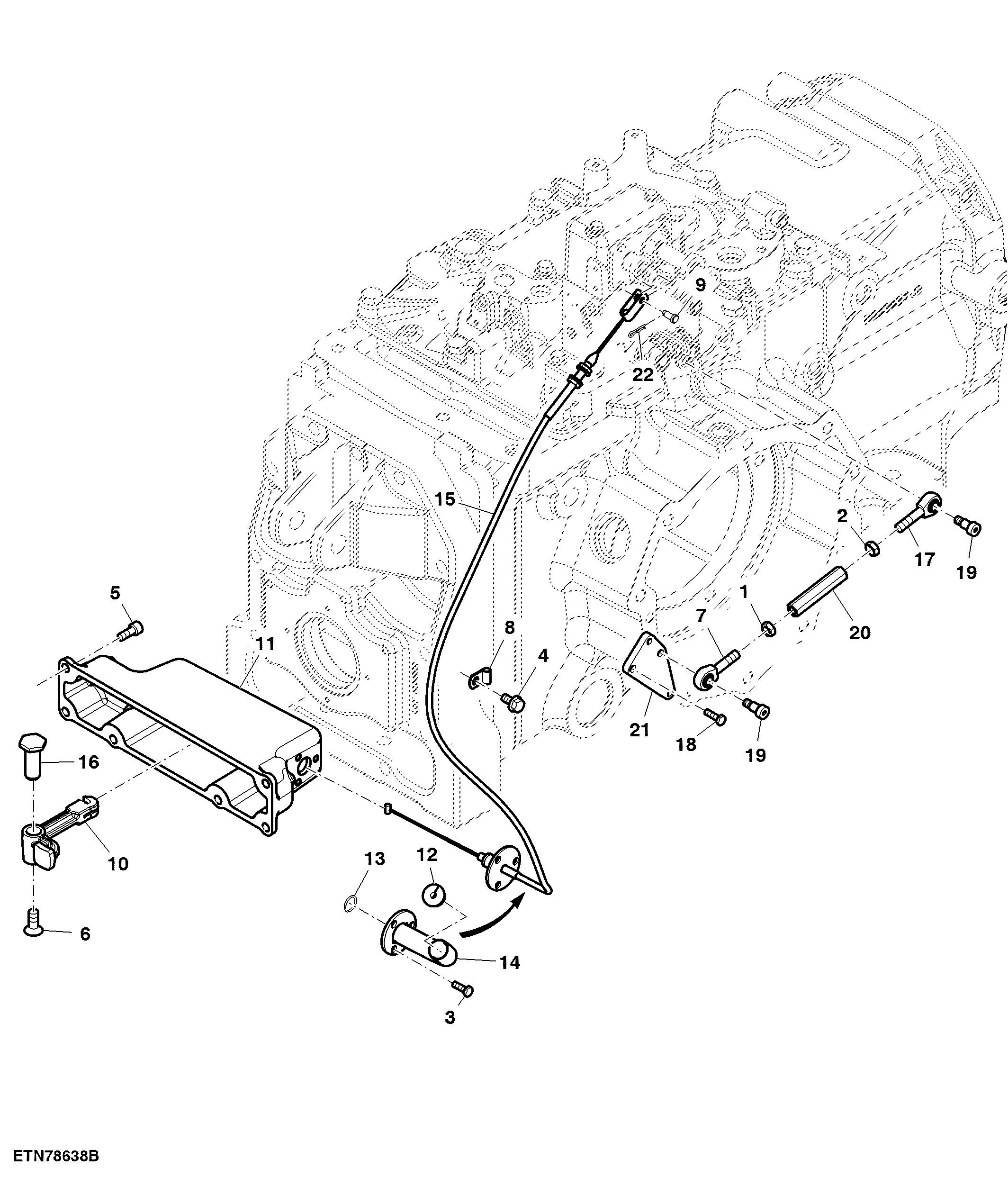 Hitch Valve Feedback Linkage, W/ Draft Sense