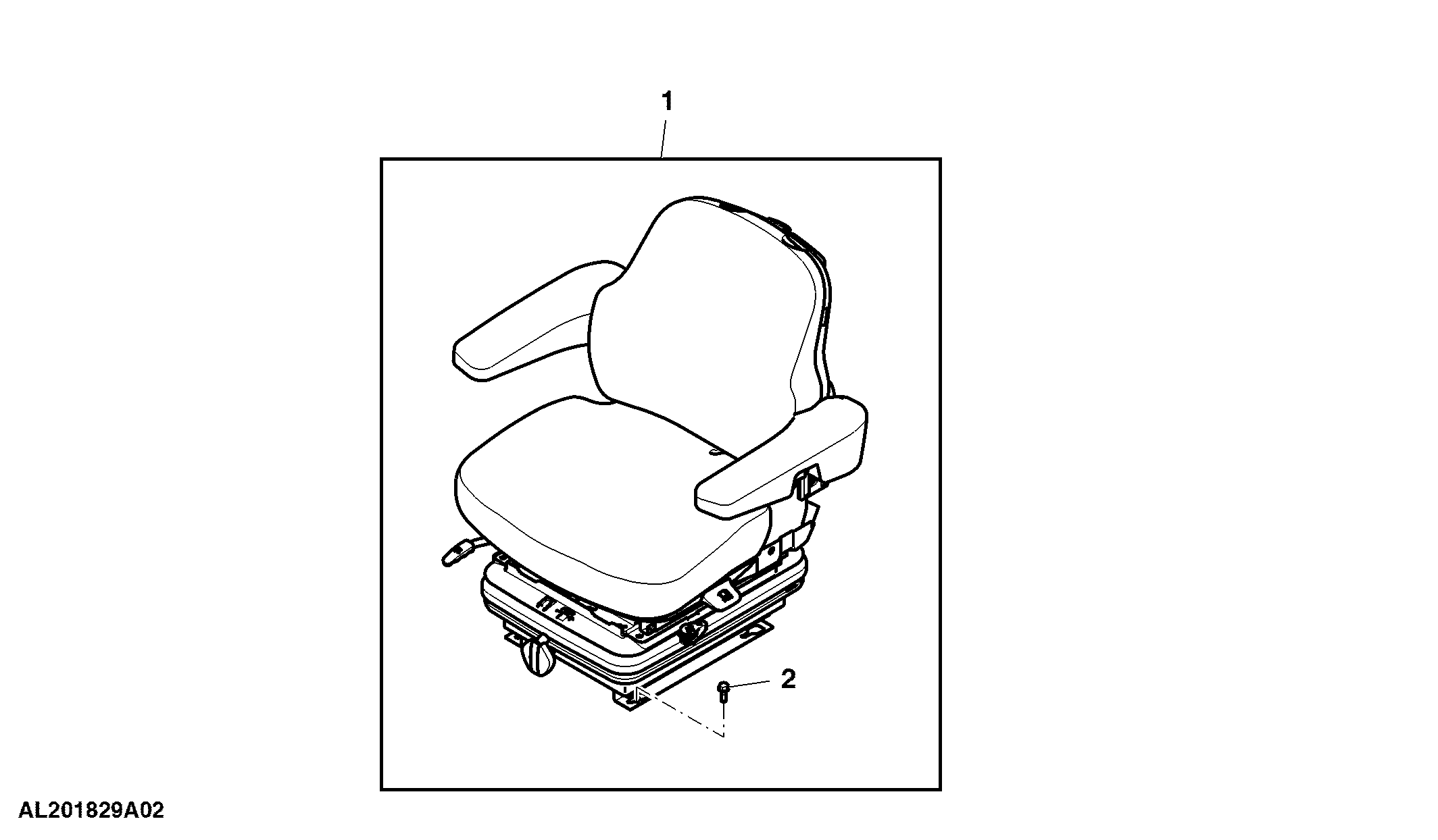 Attachment, Seat MSG83, Mechanical Suspension