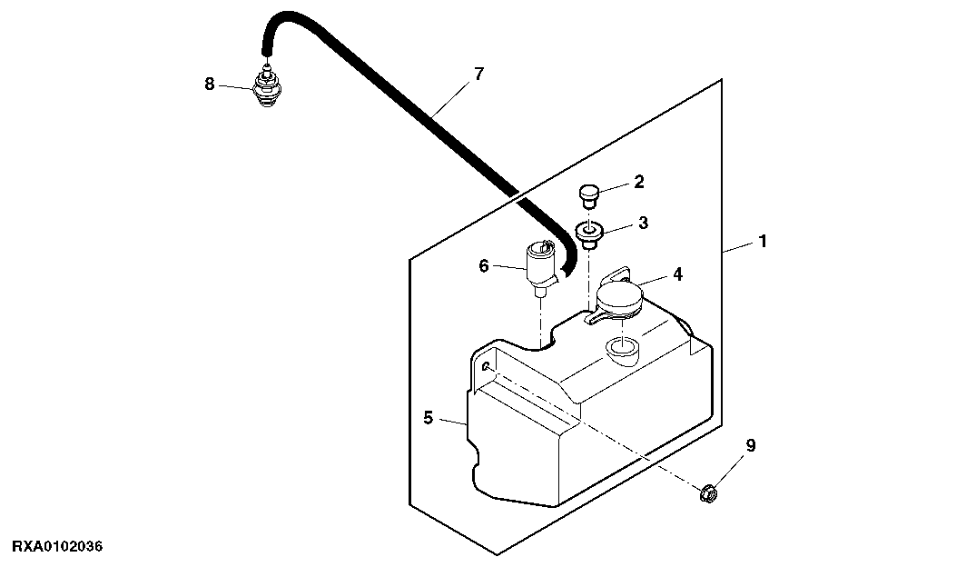 Windshield Washer System with Reservoir and Pump