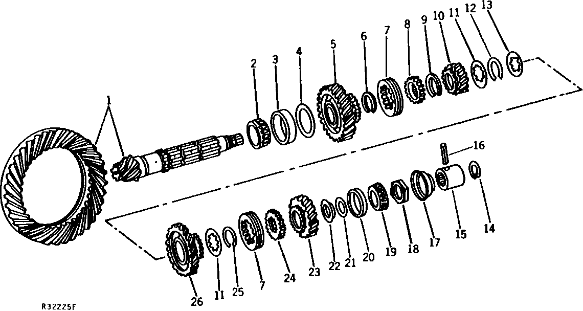 Rear Differential Drive And Bevel Pinion Assembly