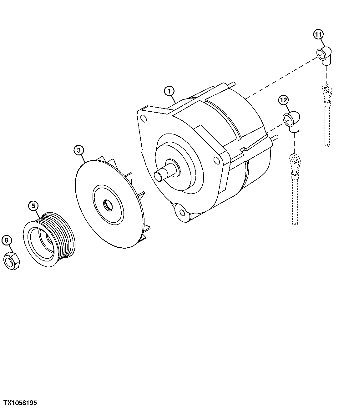 Alternator, Alternator Fan and Pulley