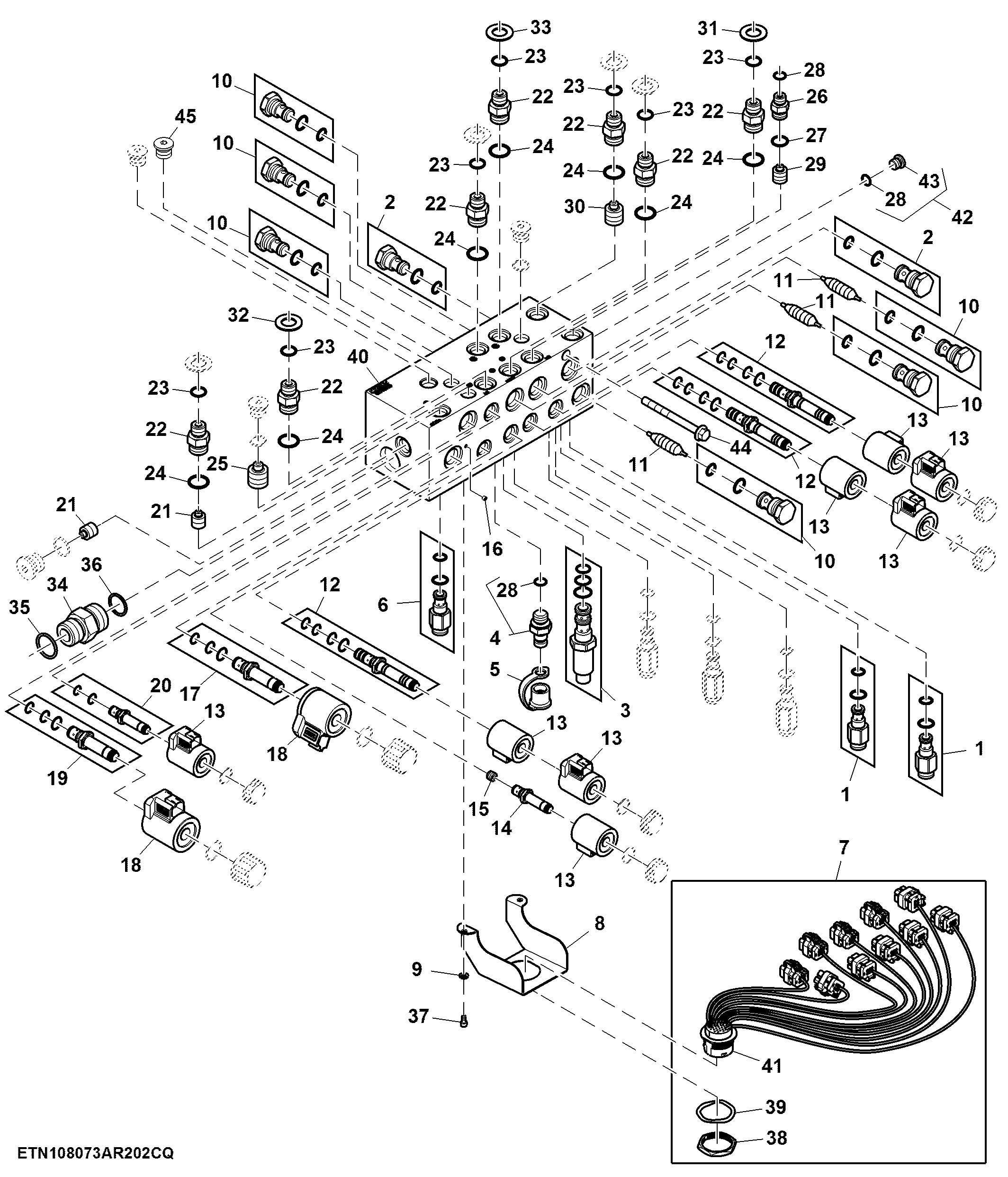 Control Valve, Valve Stack, 7 Function ( - 090003)