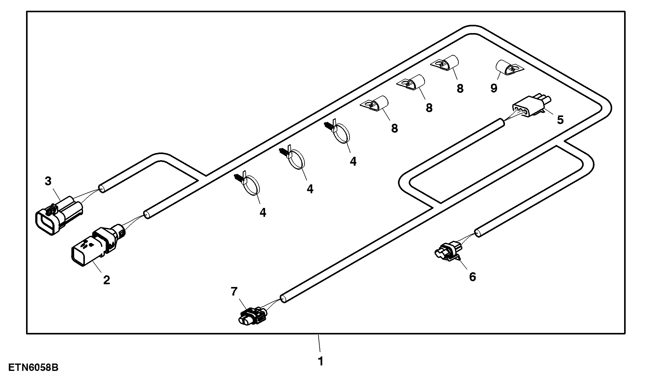 Folding Unloading Auger Wiring Harness - STS