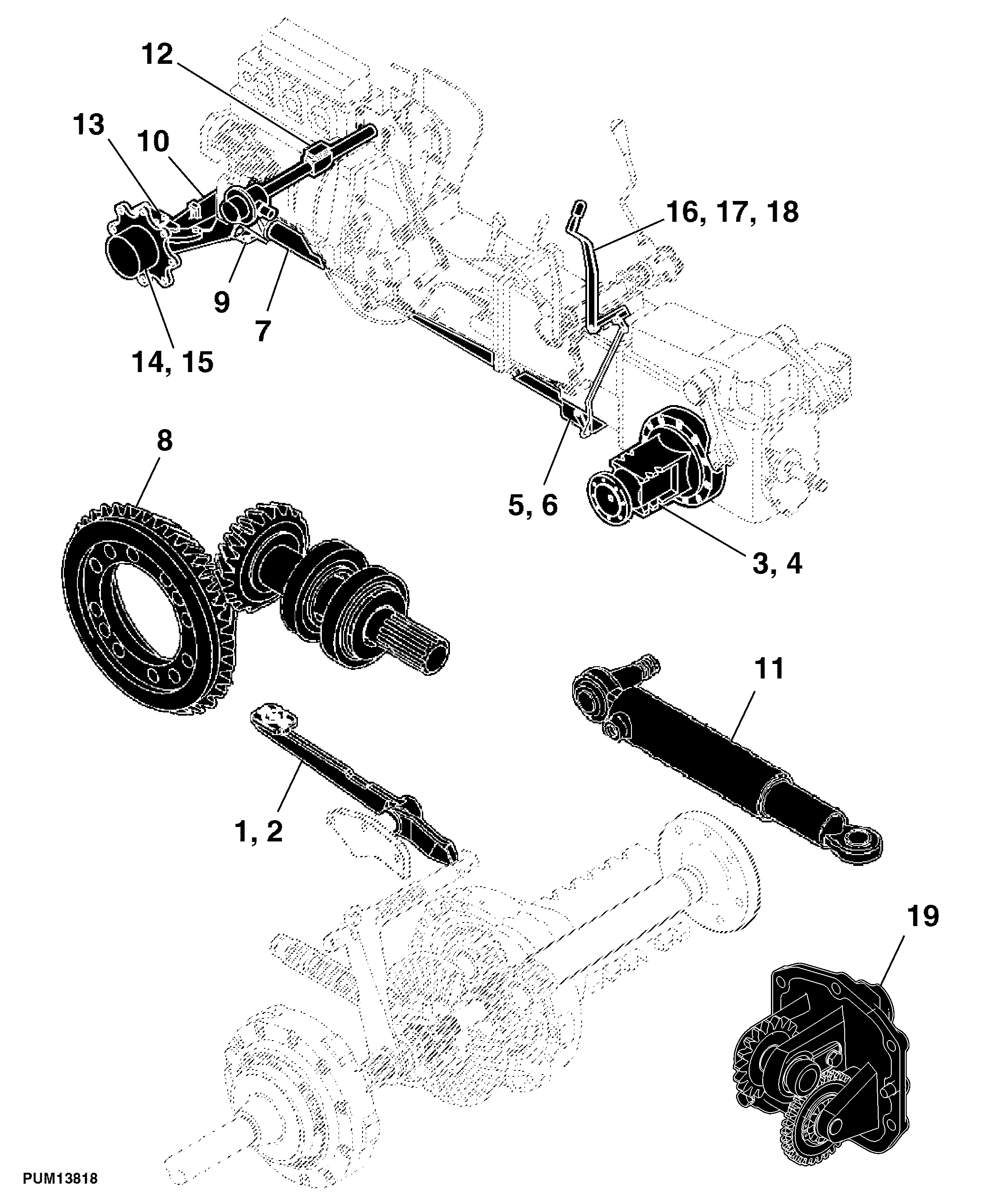 55 Differential, Final Drive, MFWD And Powered Axles
