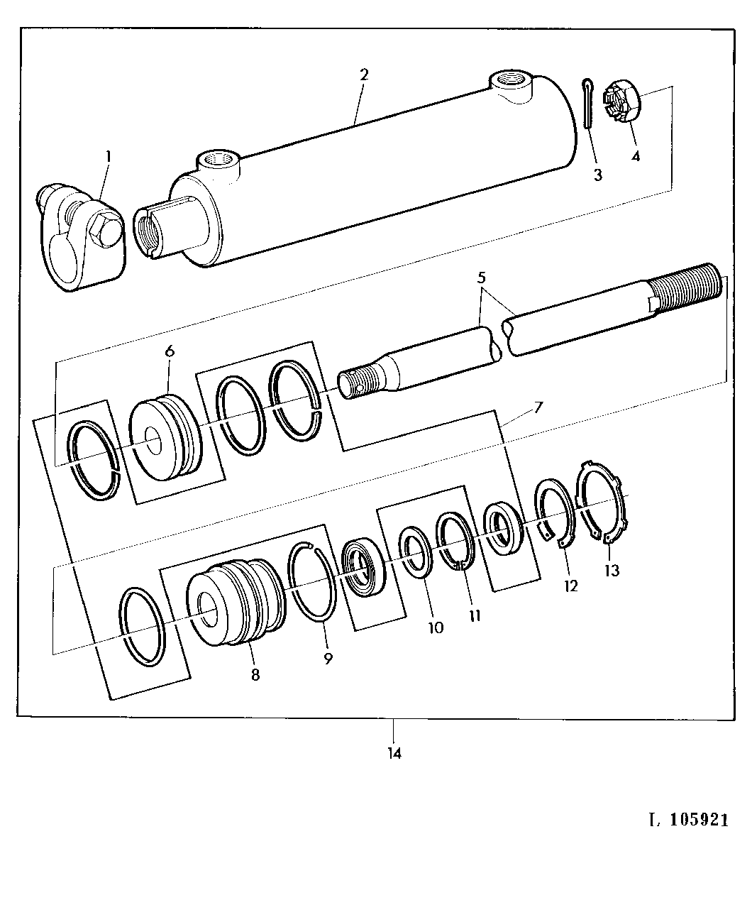 STEERING CYLINDER ASSY, WITH FRONT WHEEL DRIVE