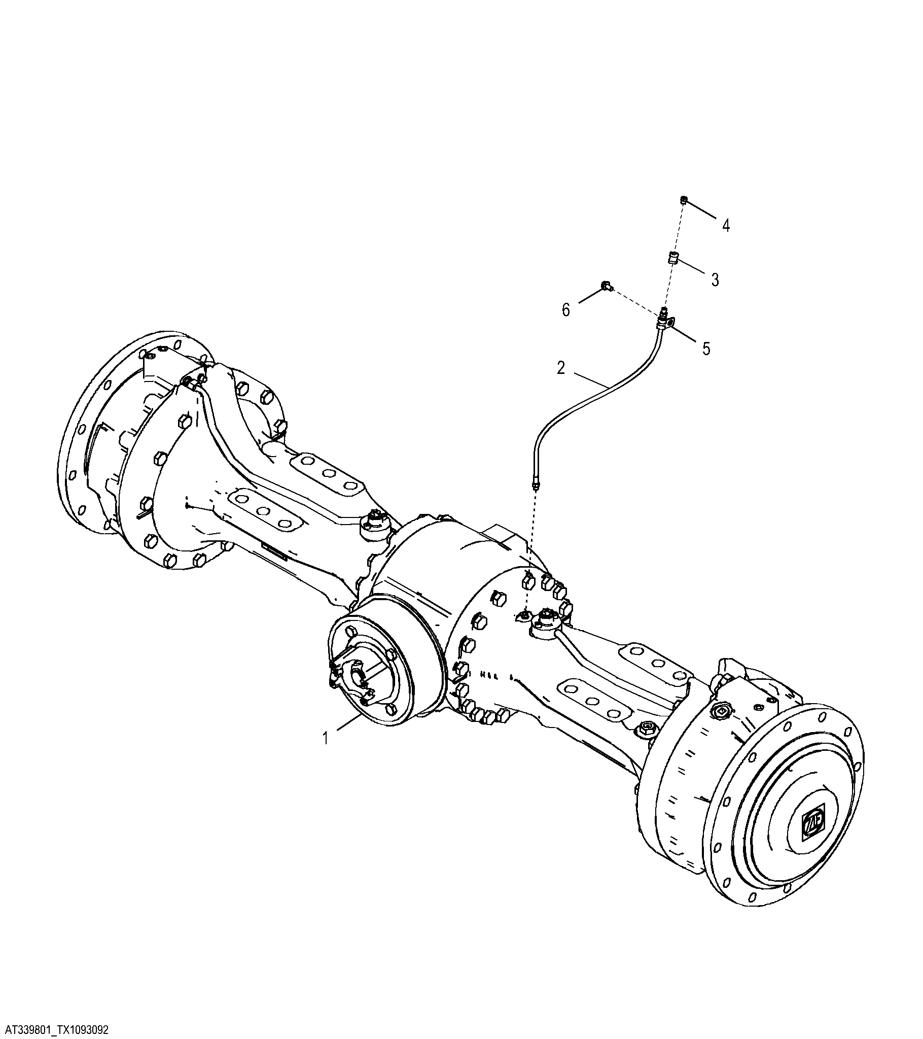 Rear Axle with Hydraulically Locking Differential
