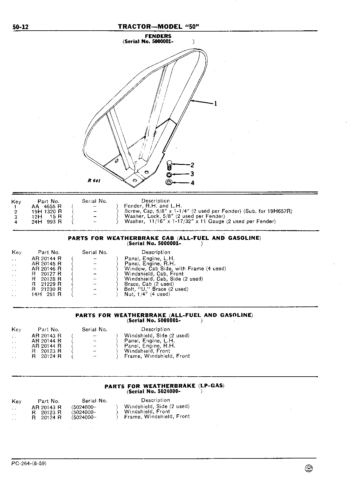 Section 50 - Tools, Instrument Panel, Gauges, Hood, Grille, and Fenders (Continued)