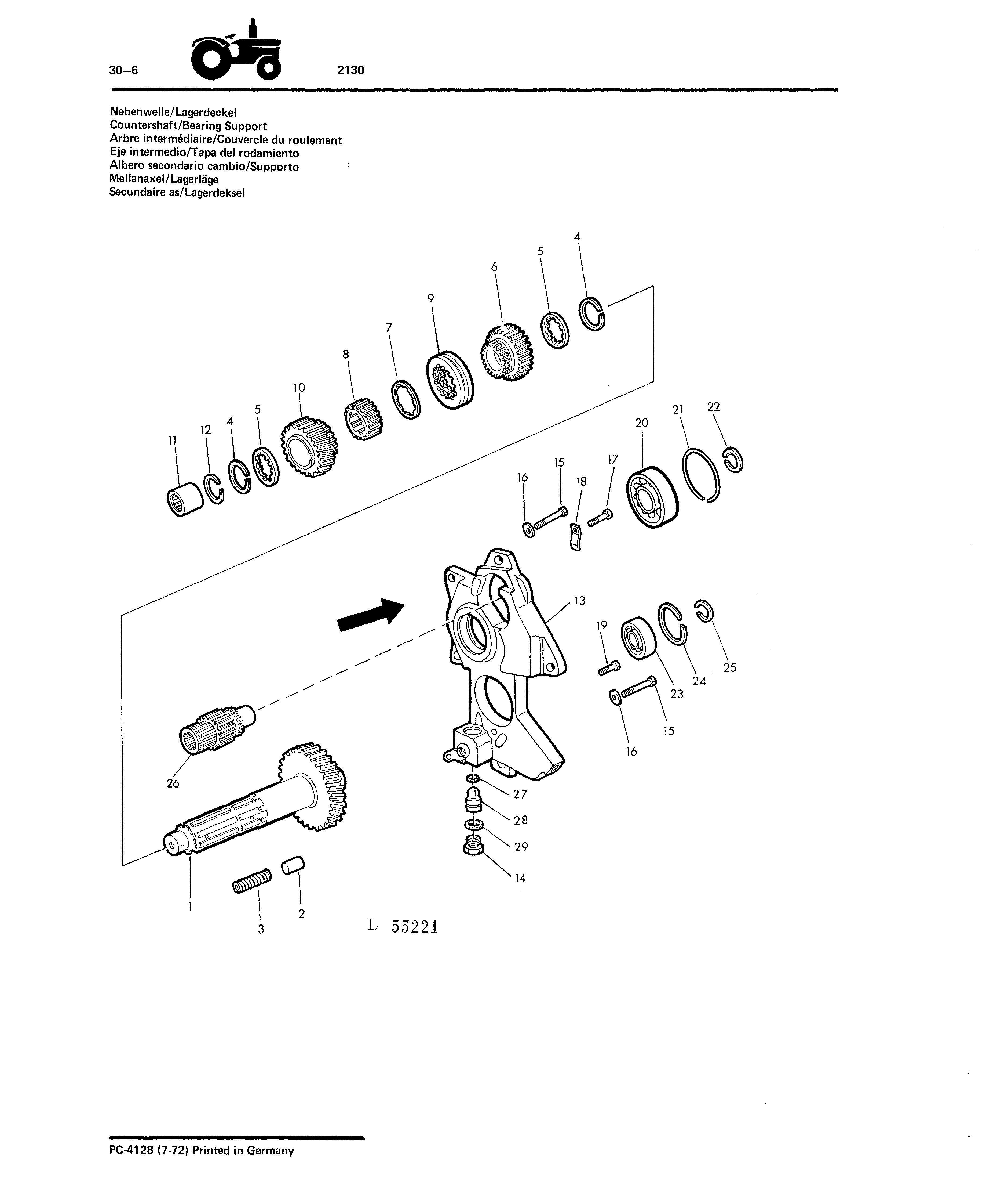 Countershaft / Bearing Support
