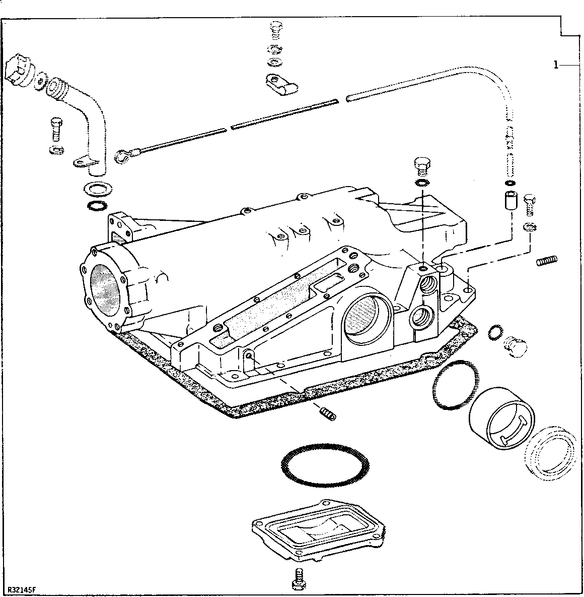 Rockshaft Housing With Bushings And Oil Seals