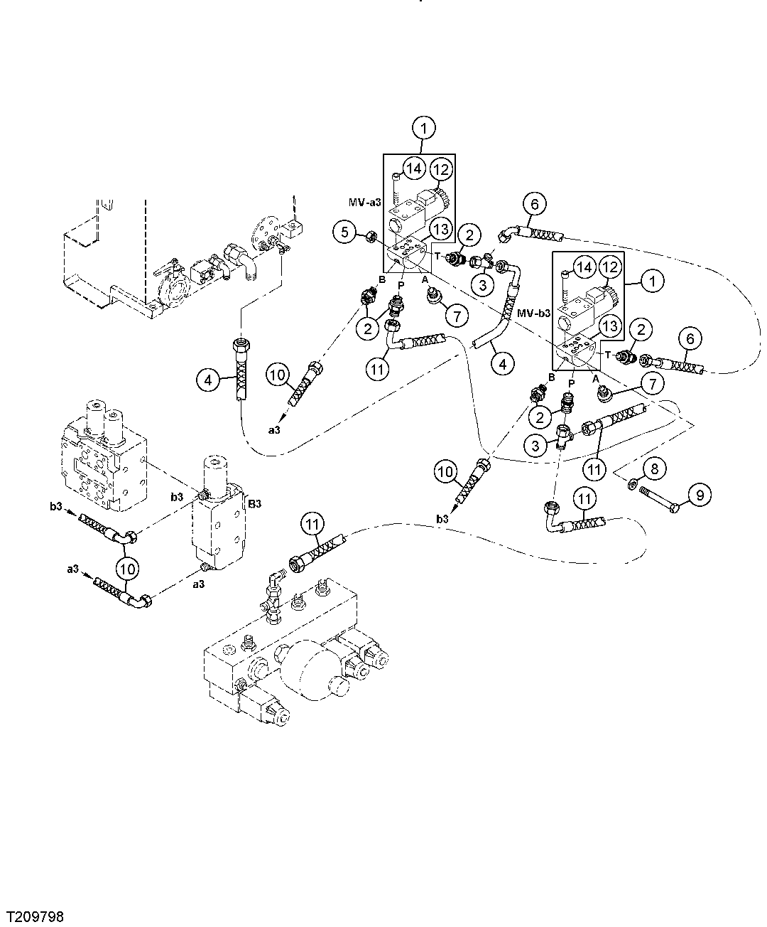 Solenoid Valves and Front Auxiliary Pilot Hoses