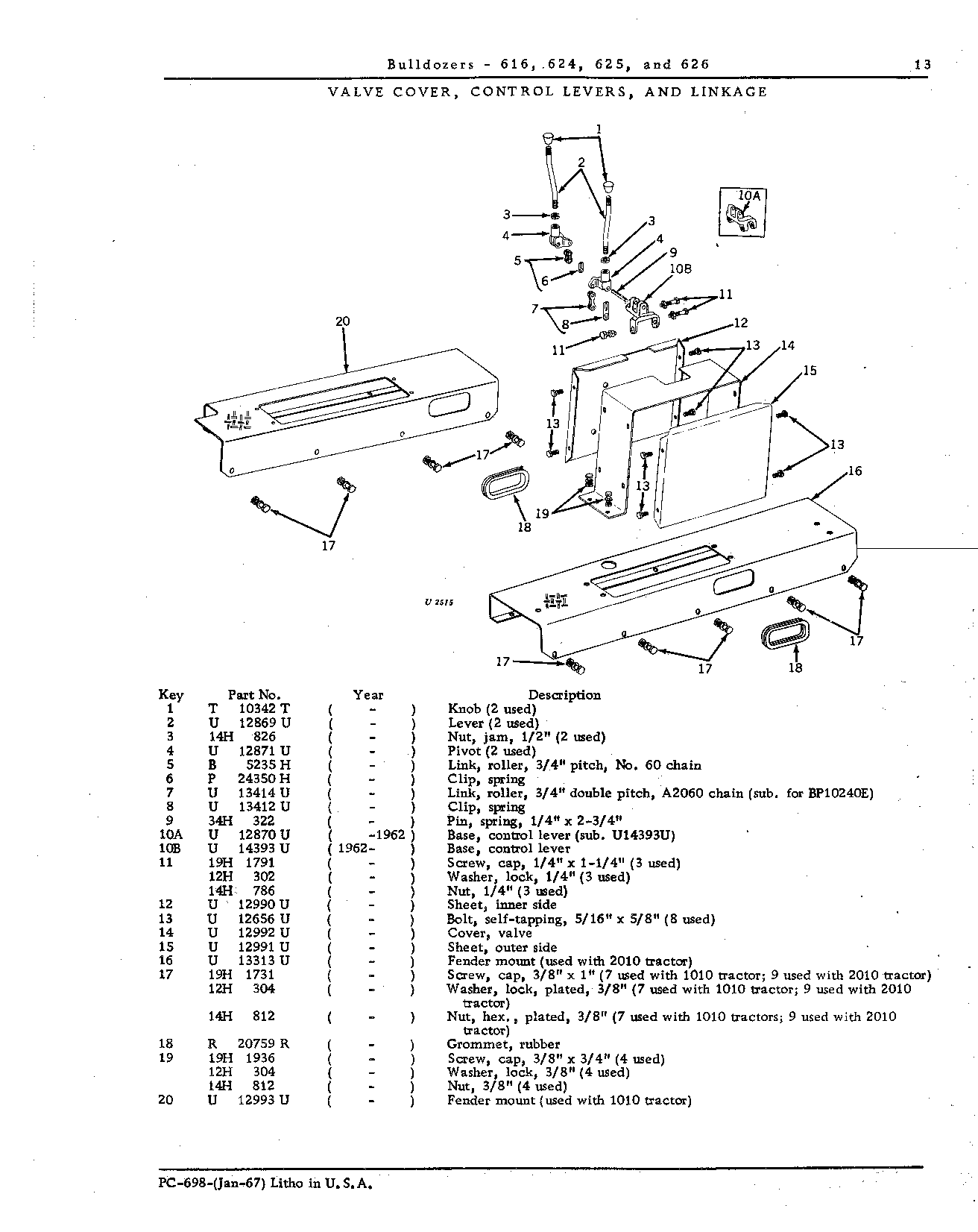 Valve Cover, Control Levers, and Linkages