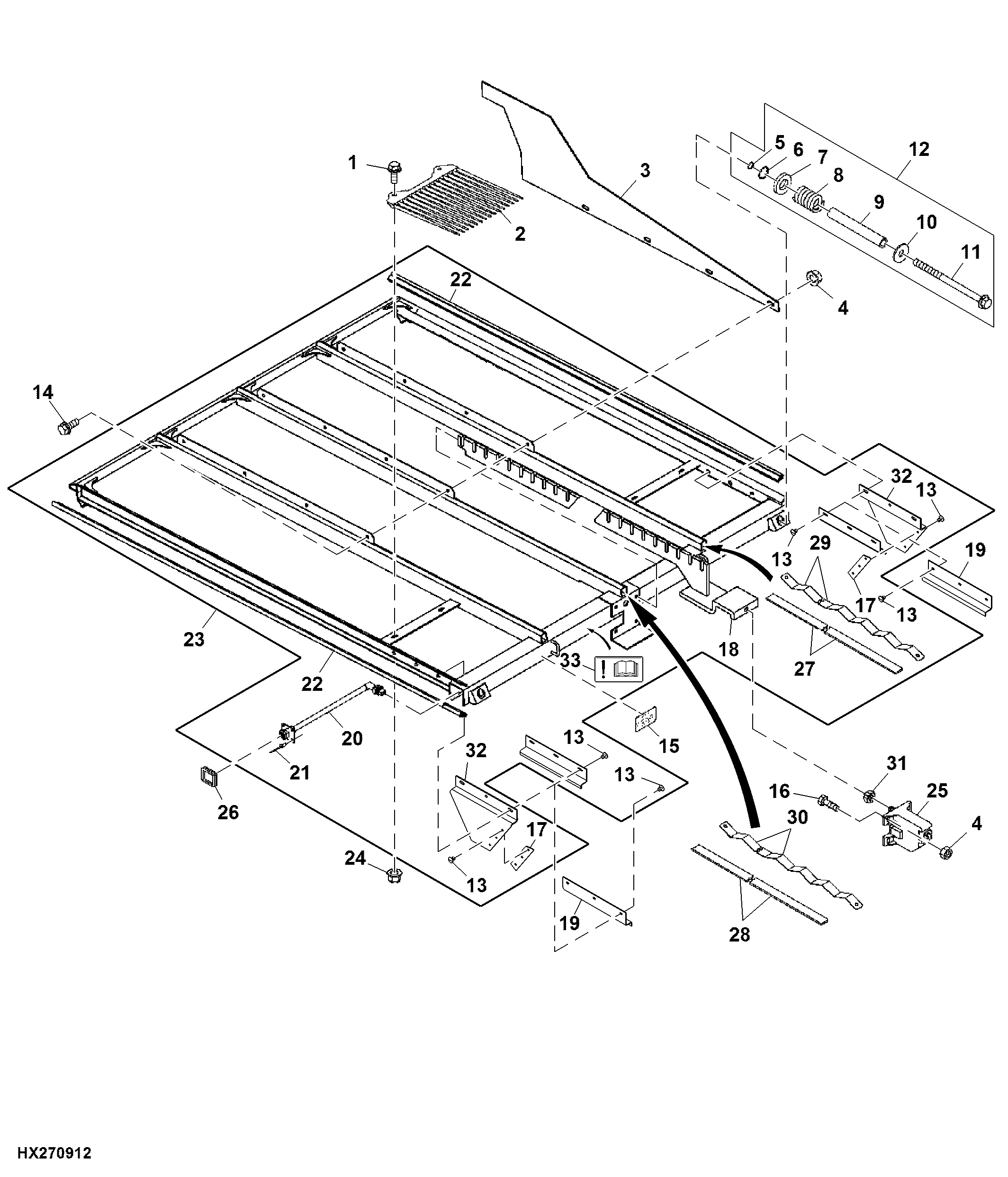 CHAFFER ELEMENT AND TOUCHSET AUTOMATIC COMBINE ADJUSTMENT