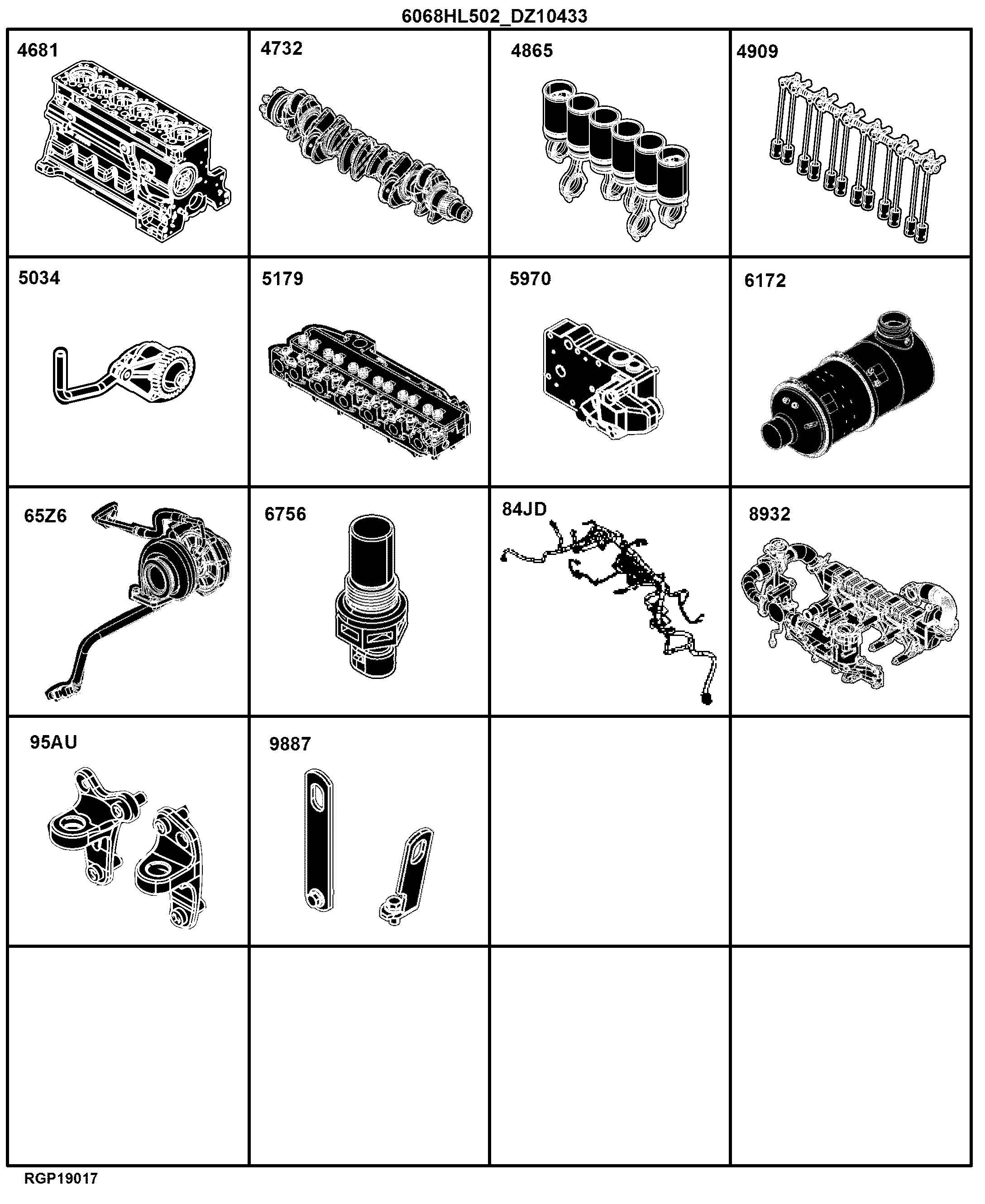 E1 Engine 6068HL502-DZ10433-ETN131690