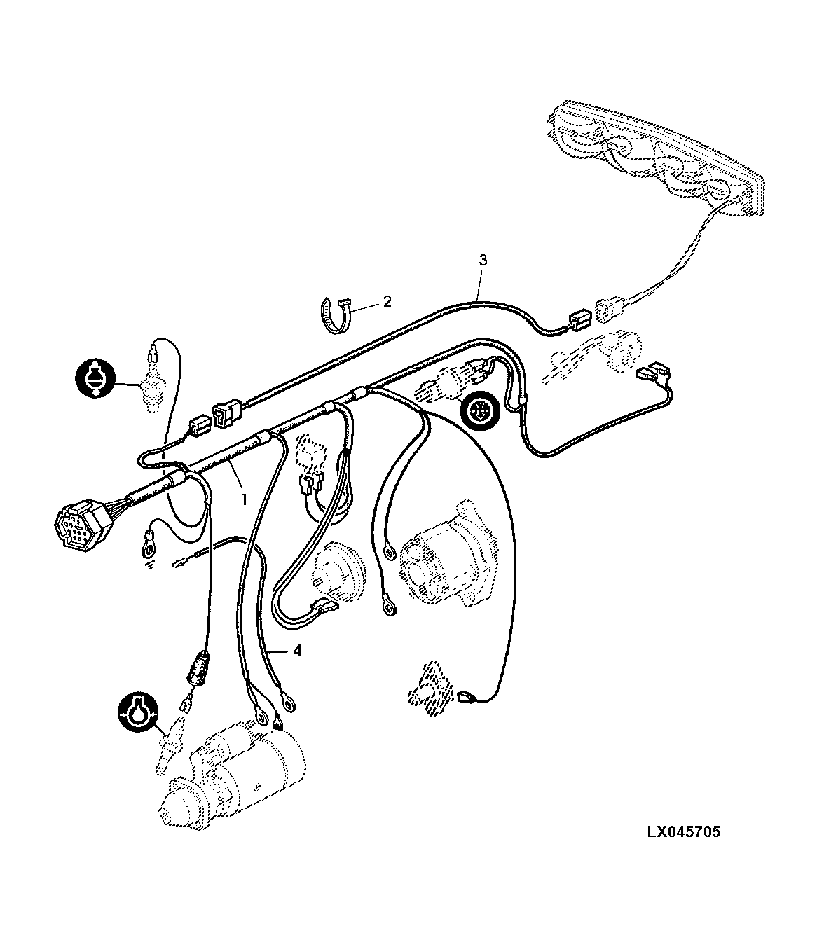 WIRING HARNESS-ENGINE (FOR TRACTOR WITHOUT SGB)