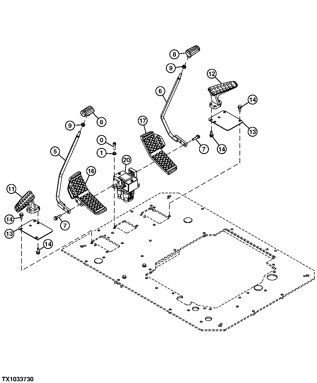 Travel Pilot Control Valve, Levers and Pedals