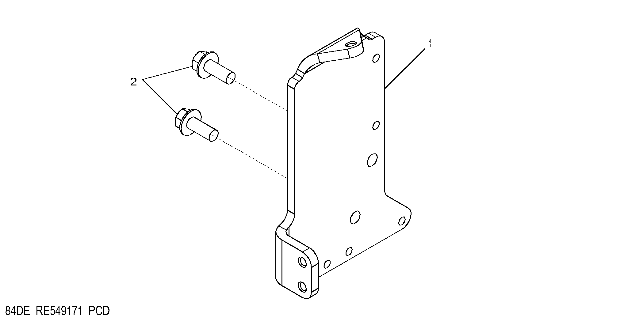 84DE Electronic Control Unit, Engine, ECU / Mounting Bracket