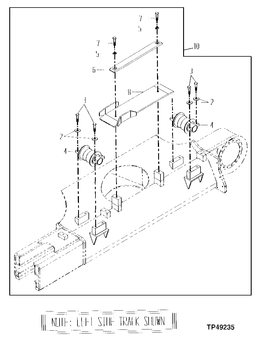 Kit, Track Upper Roller / Guide (36 In. Shoes)