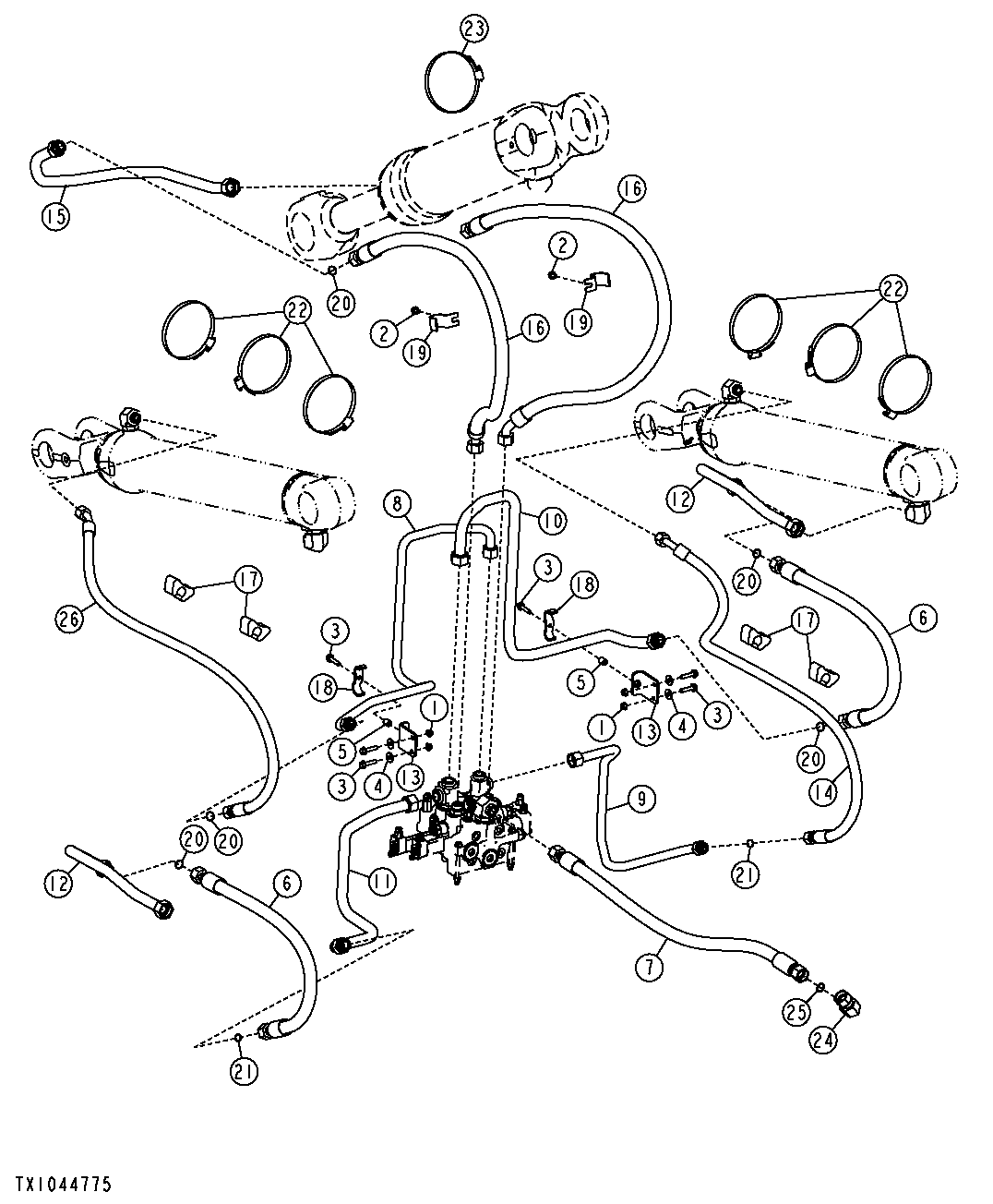 Boom and Bucket Cylinder Hydraulics (Powerllel™) (2-Spool Control Valve)