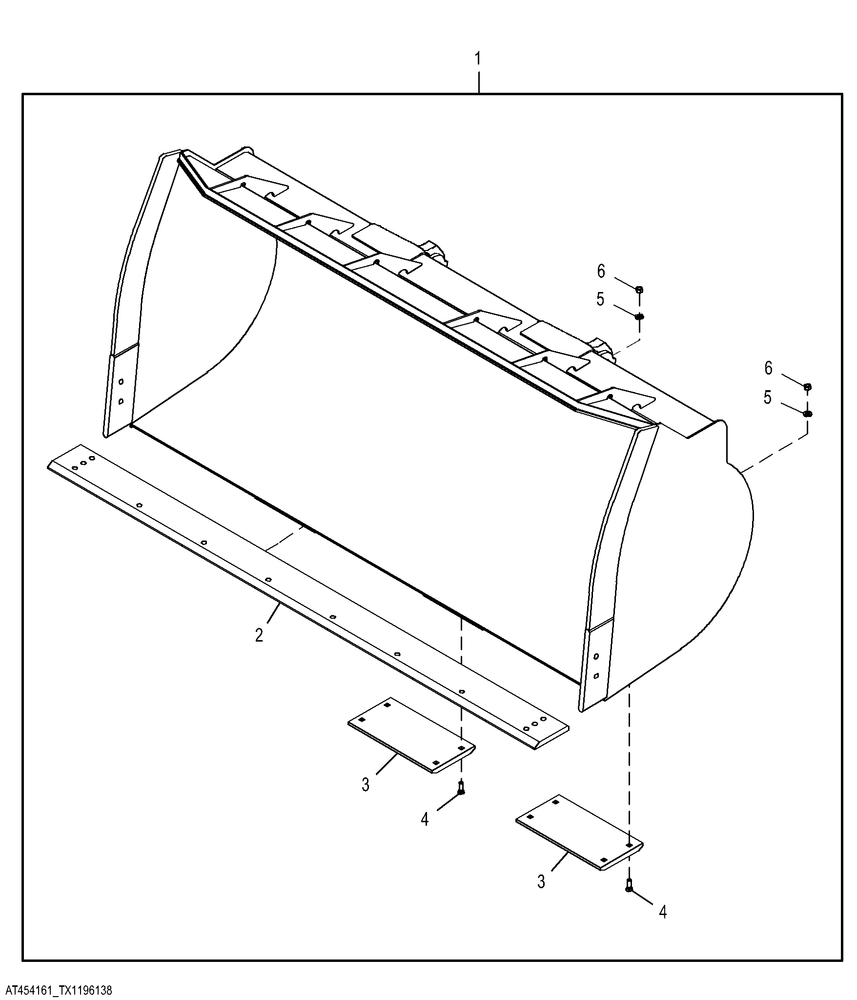 Hi-Vis Light Material Coupler Bucket Kit, 3.1 m³ (4.0 yd³)
