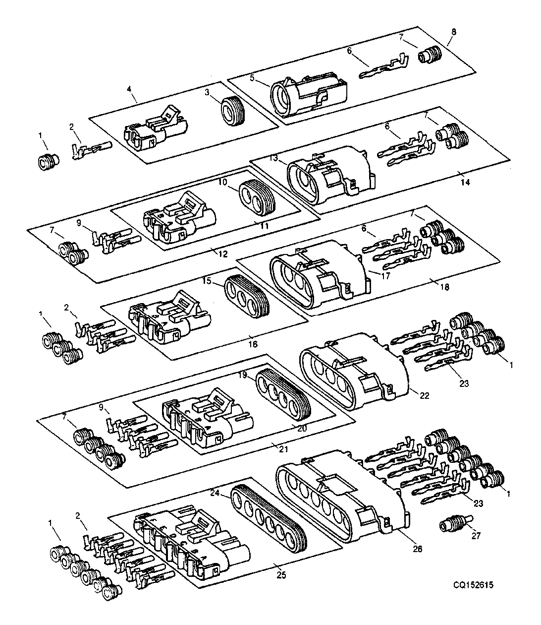 WEATHERPACK TERMINALS AND CONNECTORS - 8.1L ENGINE