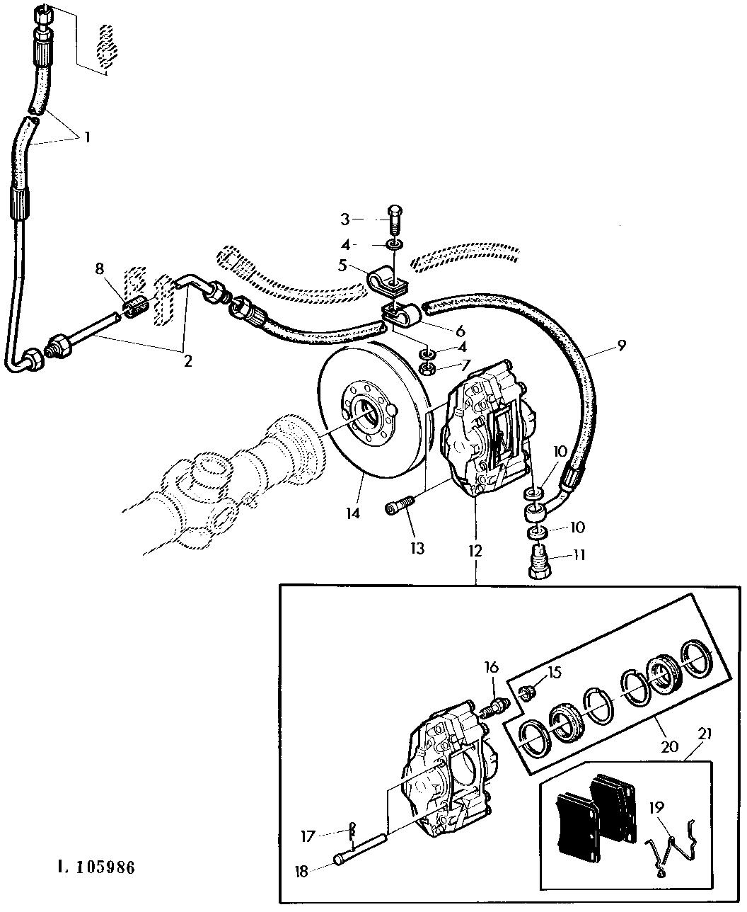 DISK BRAKE FOR UNIVERSAL JOINTED DRIVE SHAFT