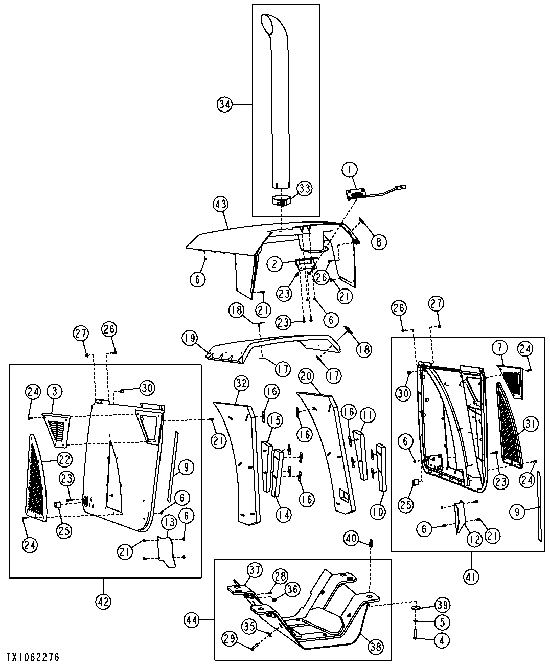 Noise Reduction Hood Assembly w/ Exhaust Extension