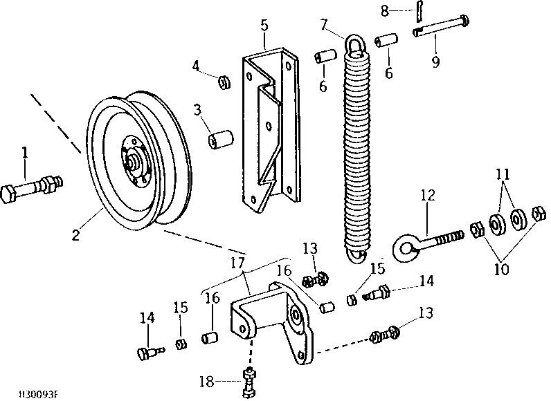 FEEDER HOUSE LOWER BELT TIGHTENER (FIXED DRIVE LESS REVERSER)