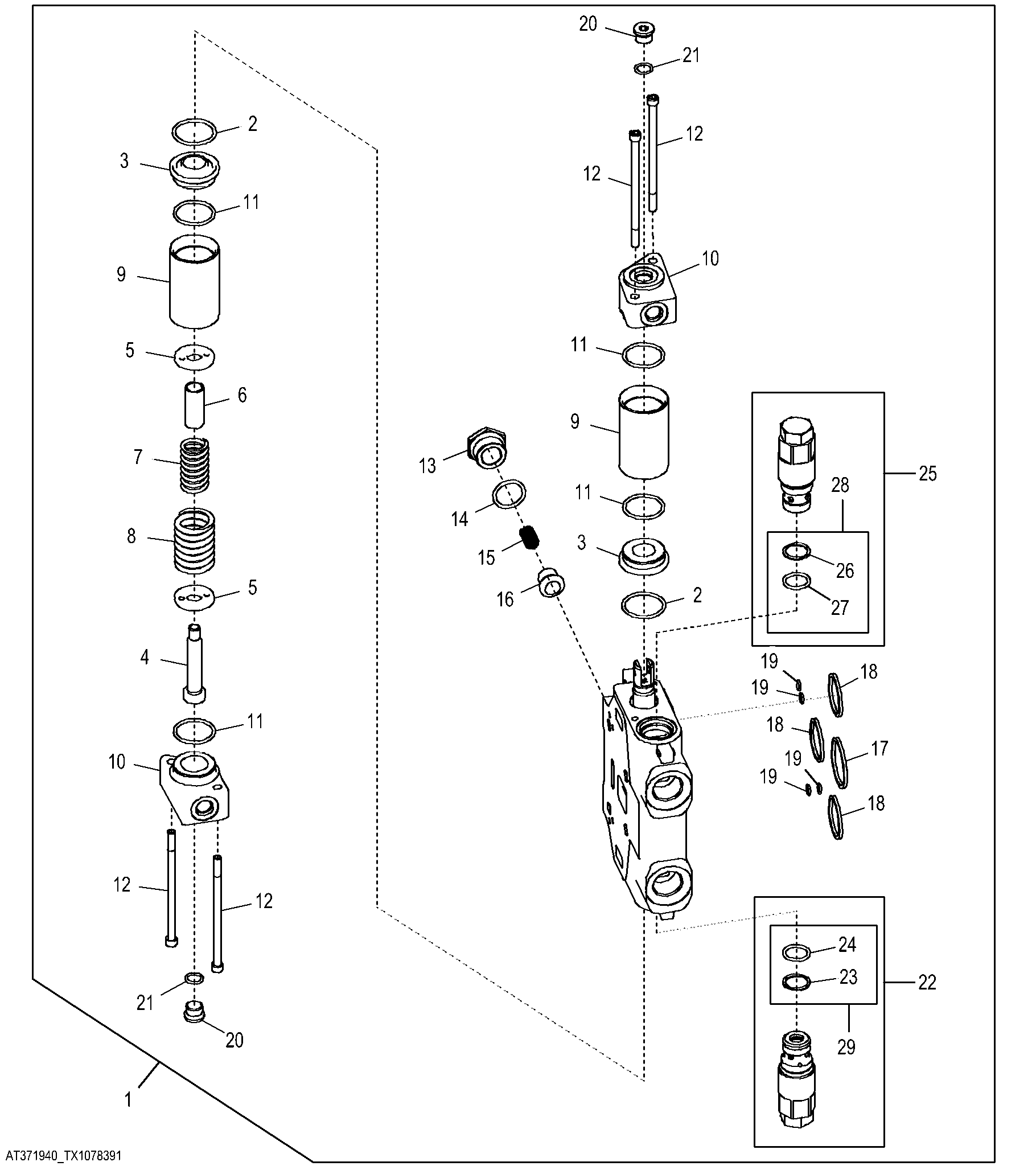 Arch Section (Pilot Grapple Valve) (Single Function)