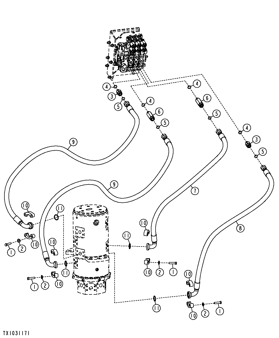 HYDRAULIC SYSTEM - LEVELING VALVE (SN -139729)