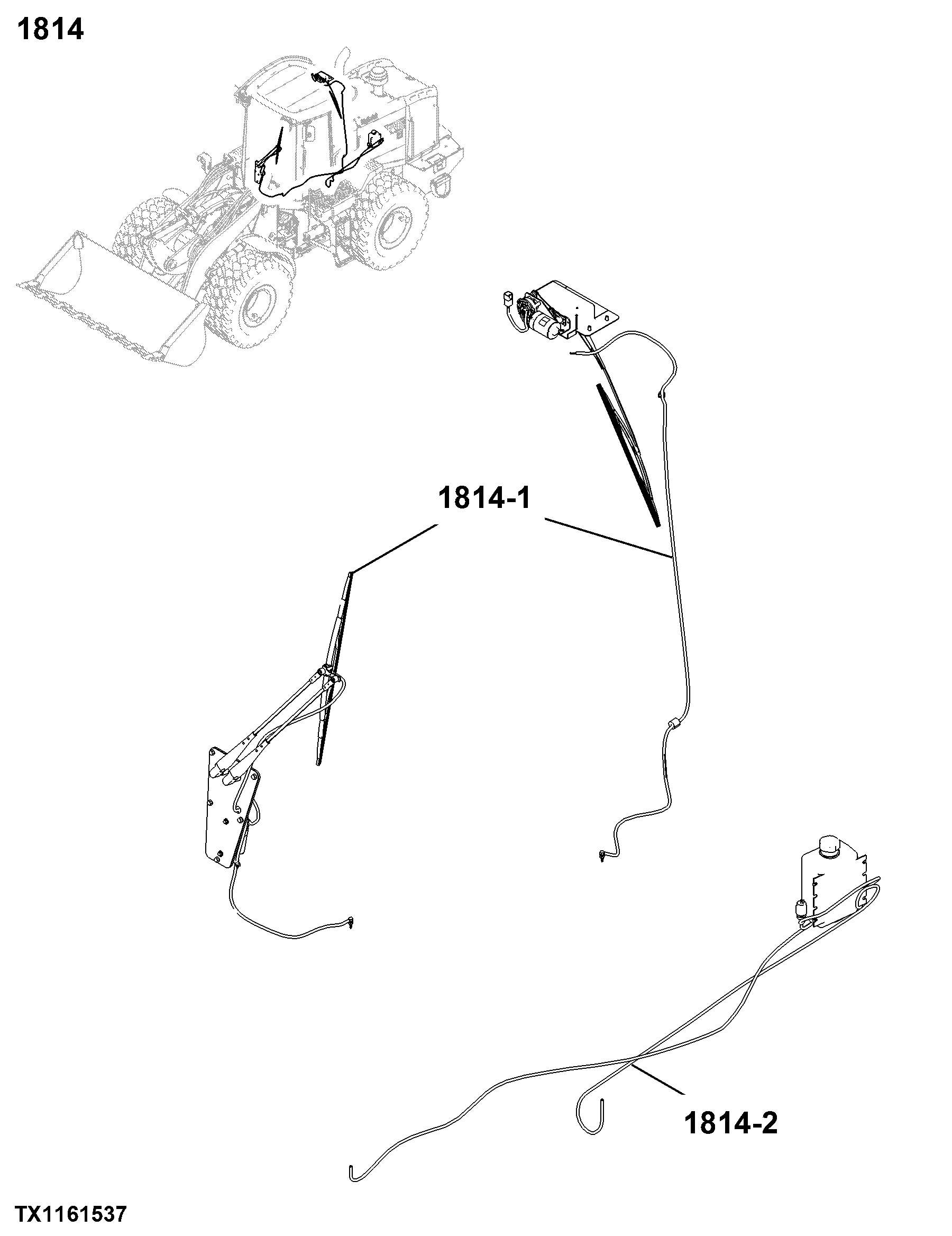 1814 Windshield and Wipers