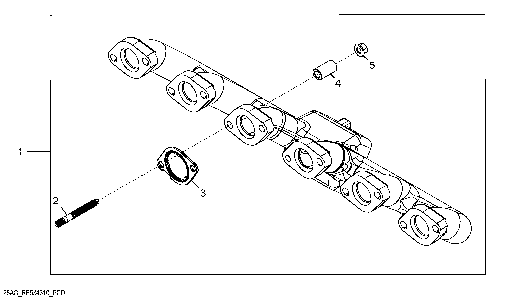 28AG Exhaust Manifolde