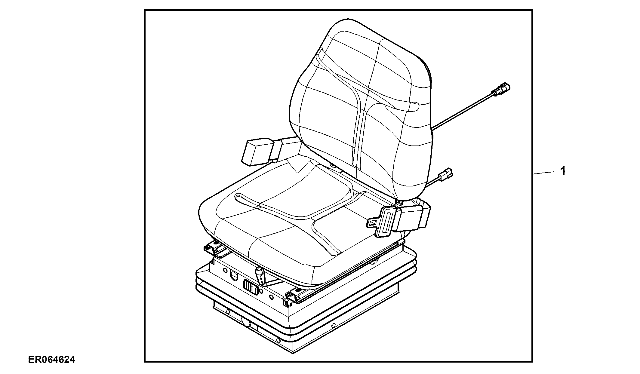 Attachment, Fabric Seat, W/O Operator Presence Switch, Mechanical Suspended