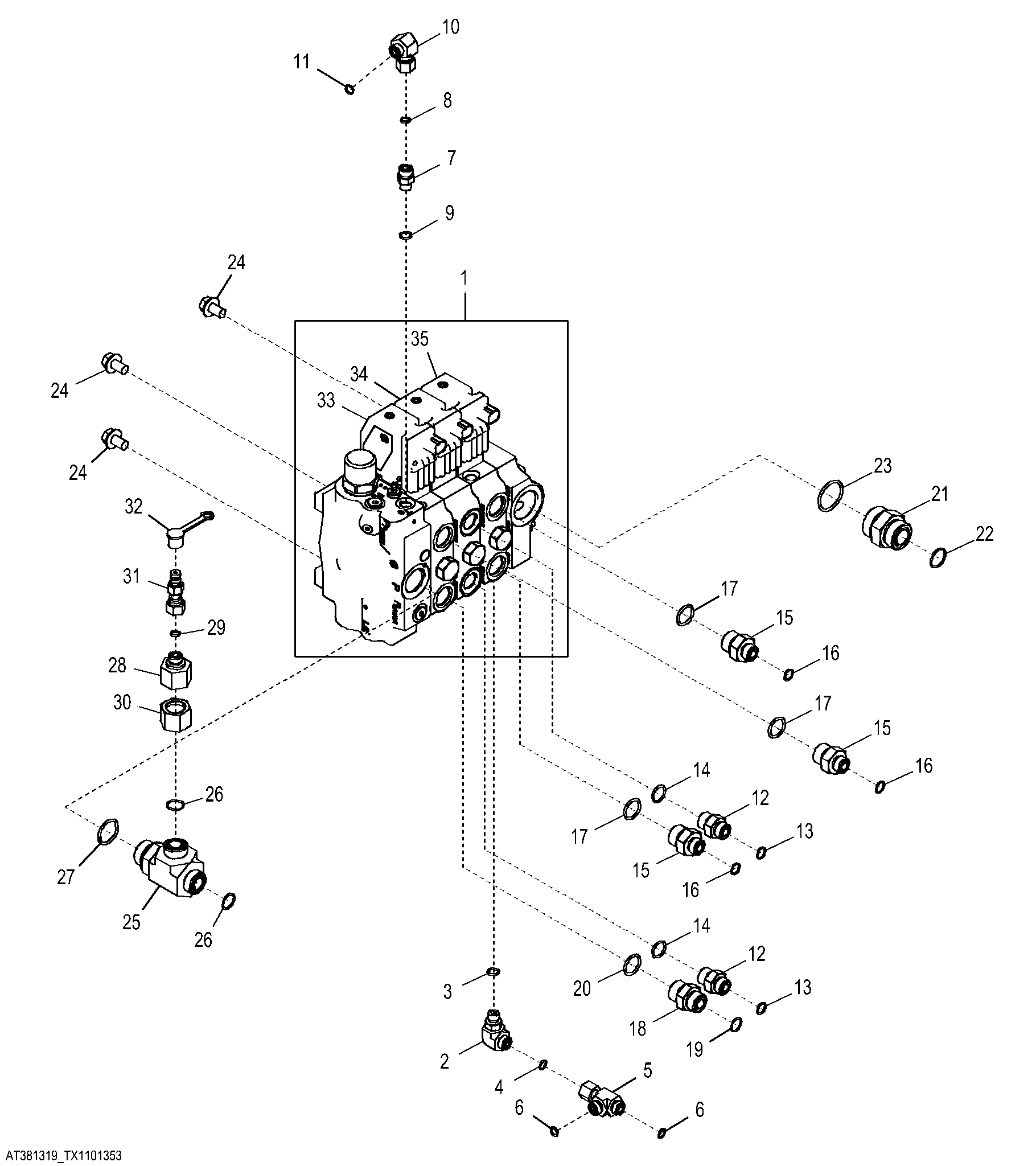 Integrated Grade Control (IGC) Electrohydraulic (EH) Control Valve, 3-Spool