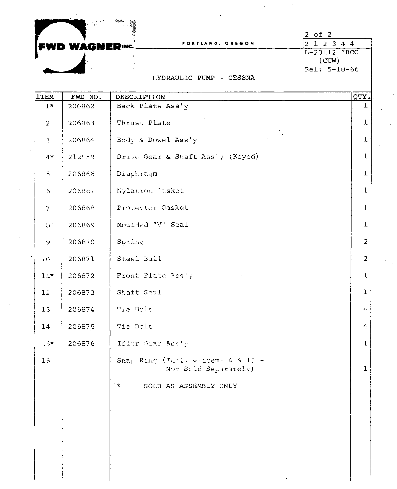 Section 70 - Hydraulics Cessna Pump (Continued)