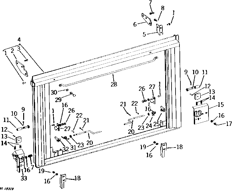 ENGINE COMPARTMENT MIDDLE DOOR FRAME ( - 4286)